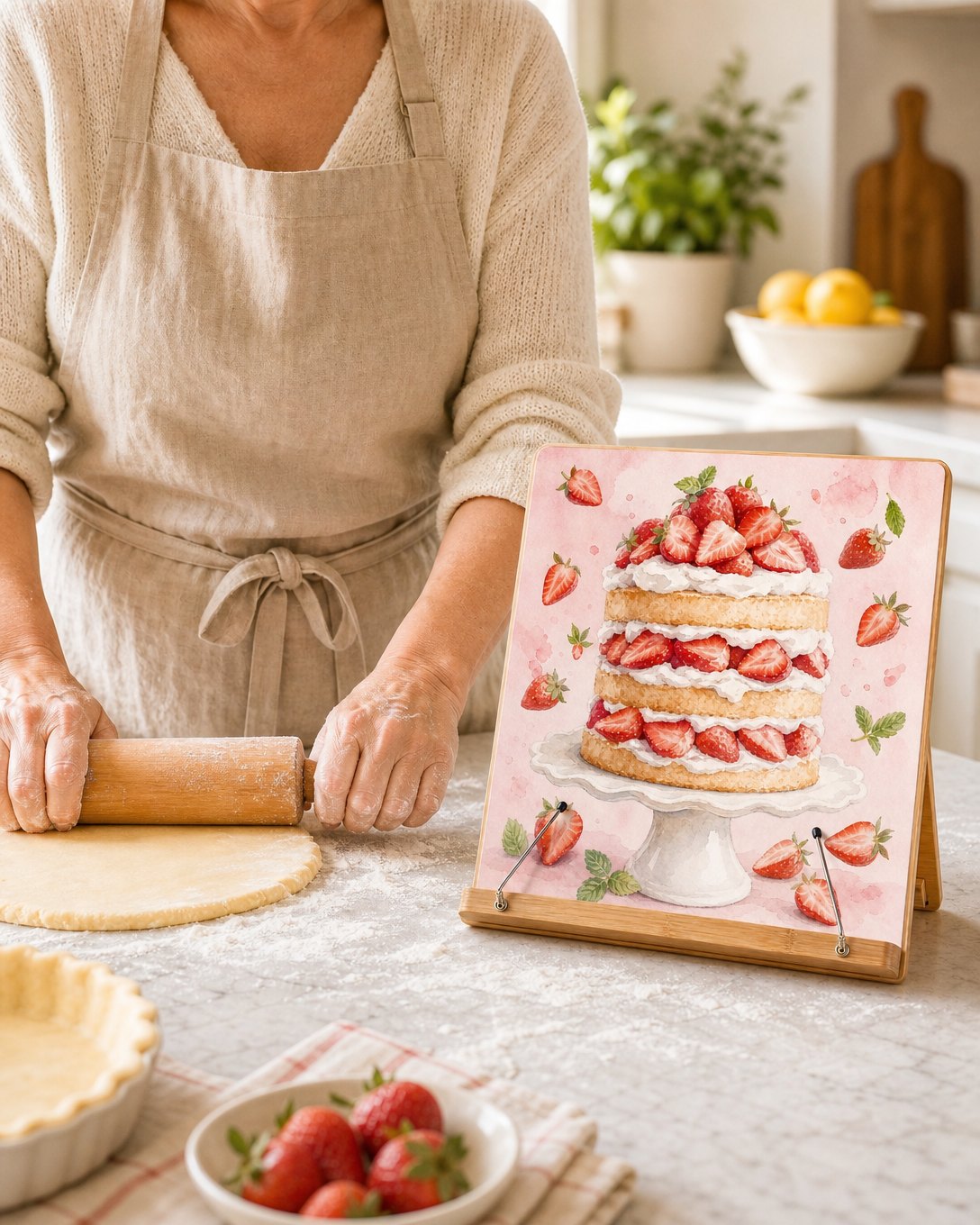 Strawberry Layer Cake Cookbook Stand, image 5