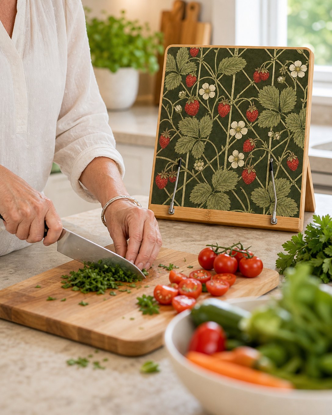 Strawberry Trellis Cookbook Stand, image 5