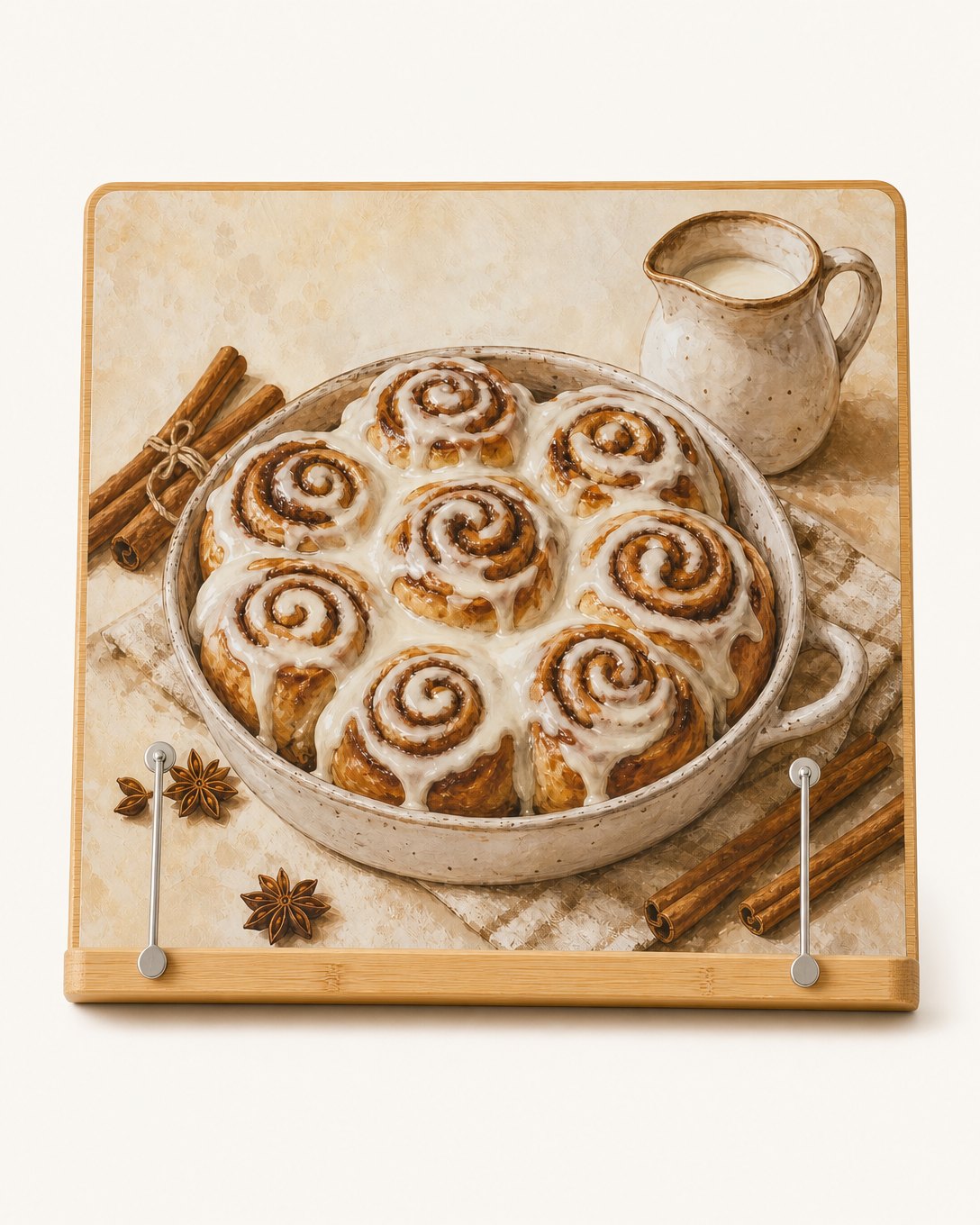 Cinnamon Bun Morning Cookbook Stand, image 2