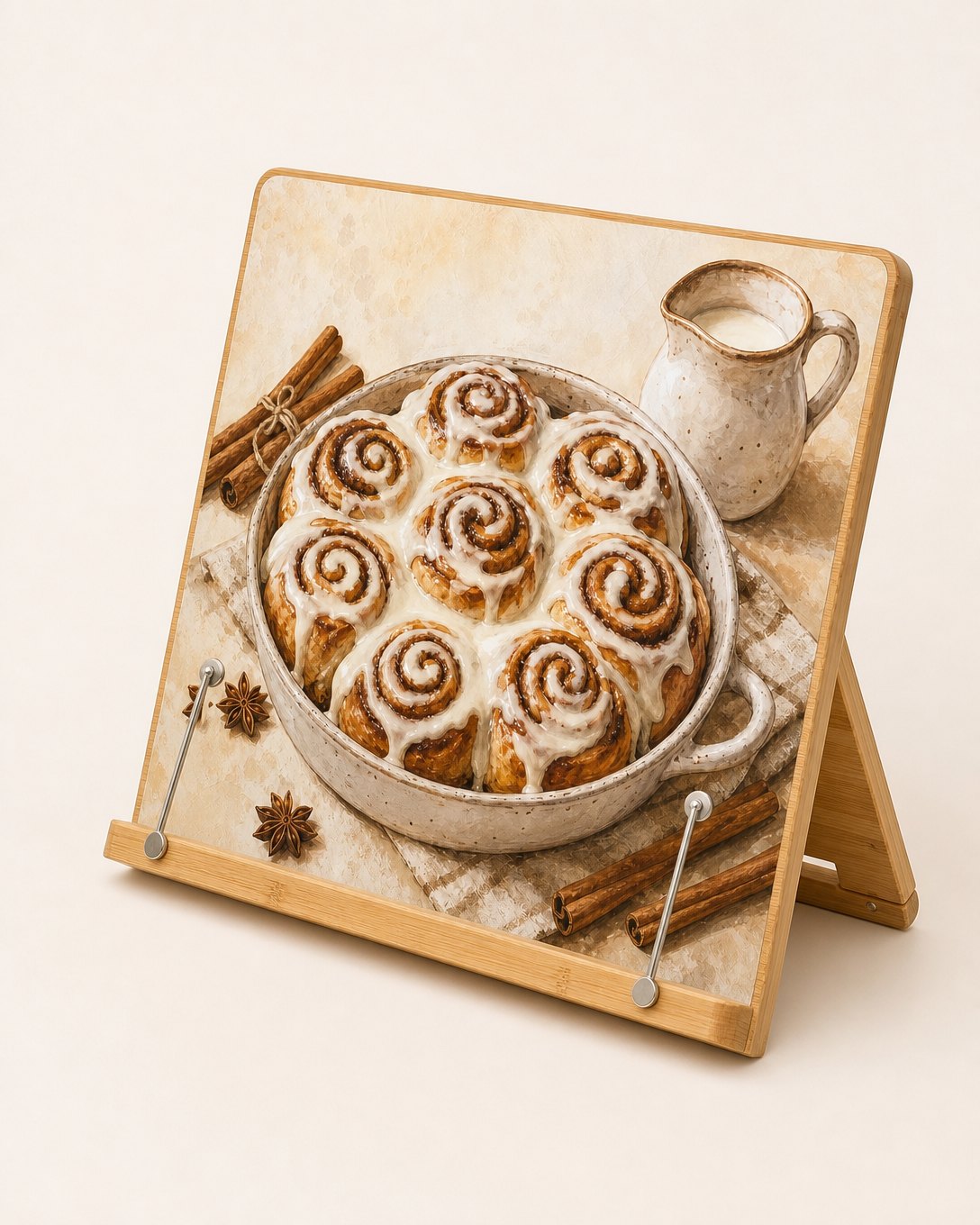 Cinnamon Bun Morning Cookbook Stand, image 3