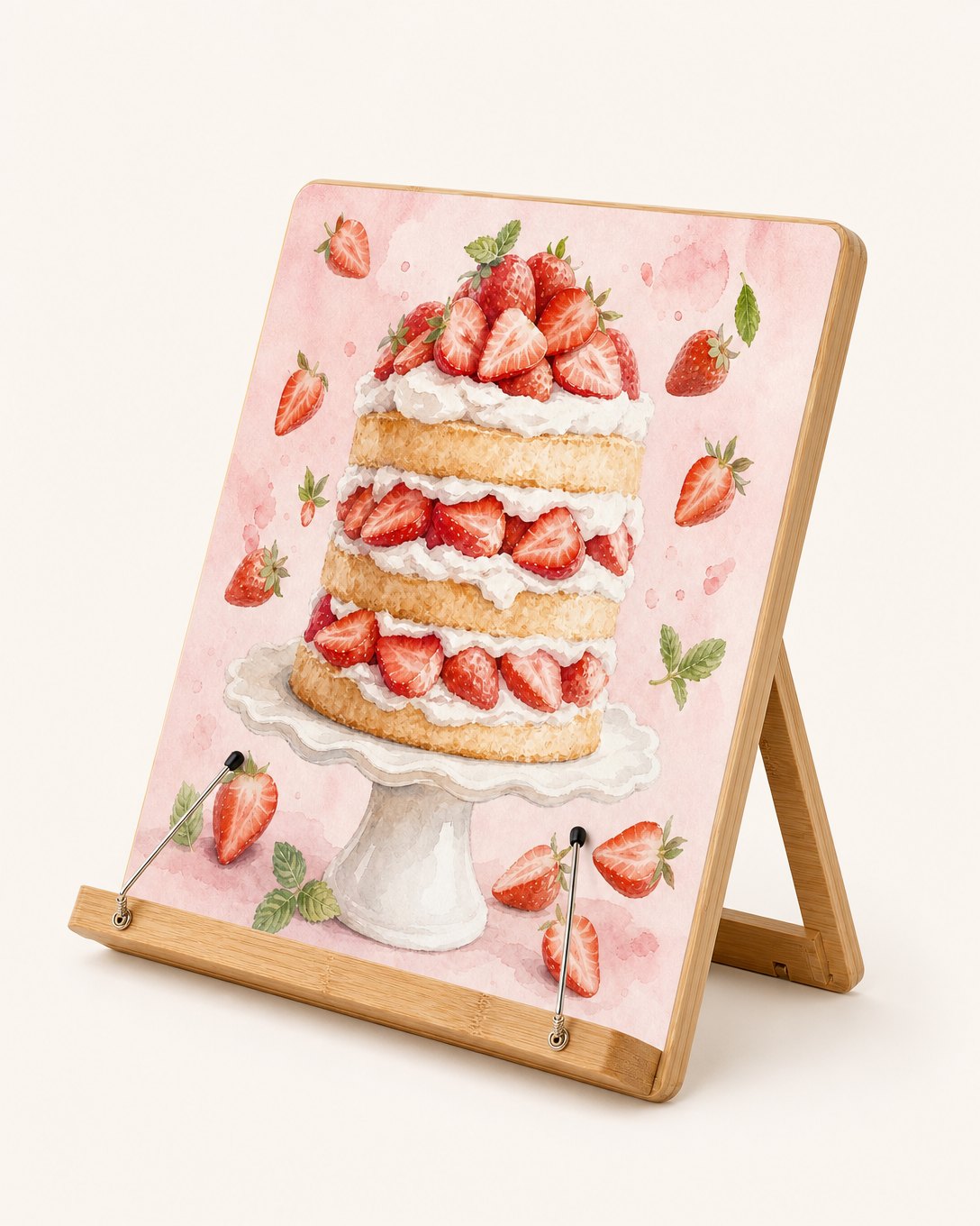 Strawberry Layer Cake Cookbook Stand, image 3