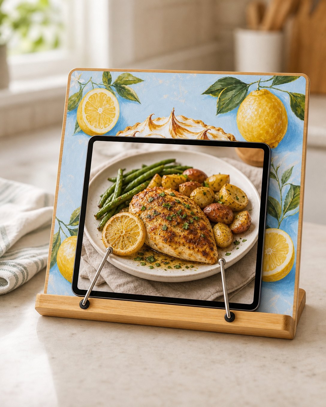 Lemon Meringue Cookbook Stand, image 4