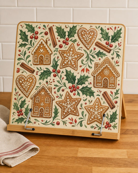 Gingerbread Tin Cookbook Stand, image 1