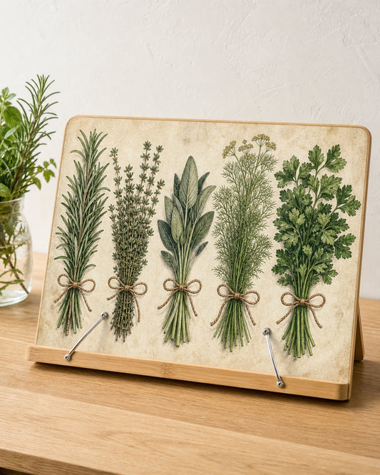 Herb Bundles Cookbook Stand, image 1