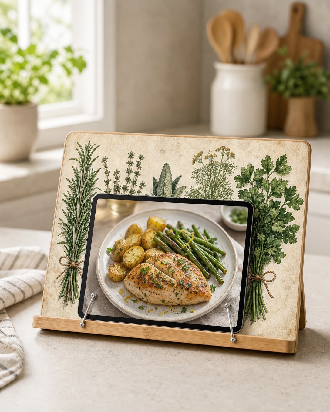Herb Bundles Cookbook Stand, image 4