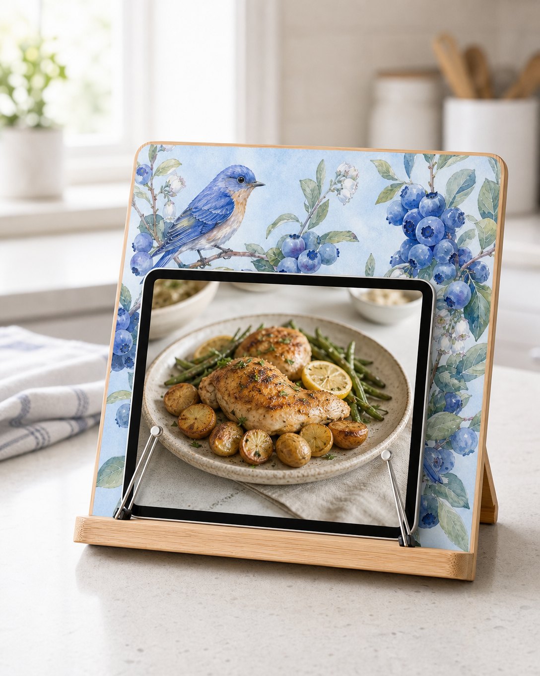 Blueberry Patch Cookbook Stand, image 4