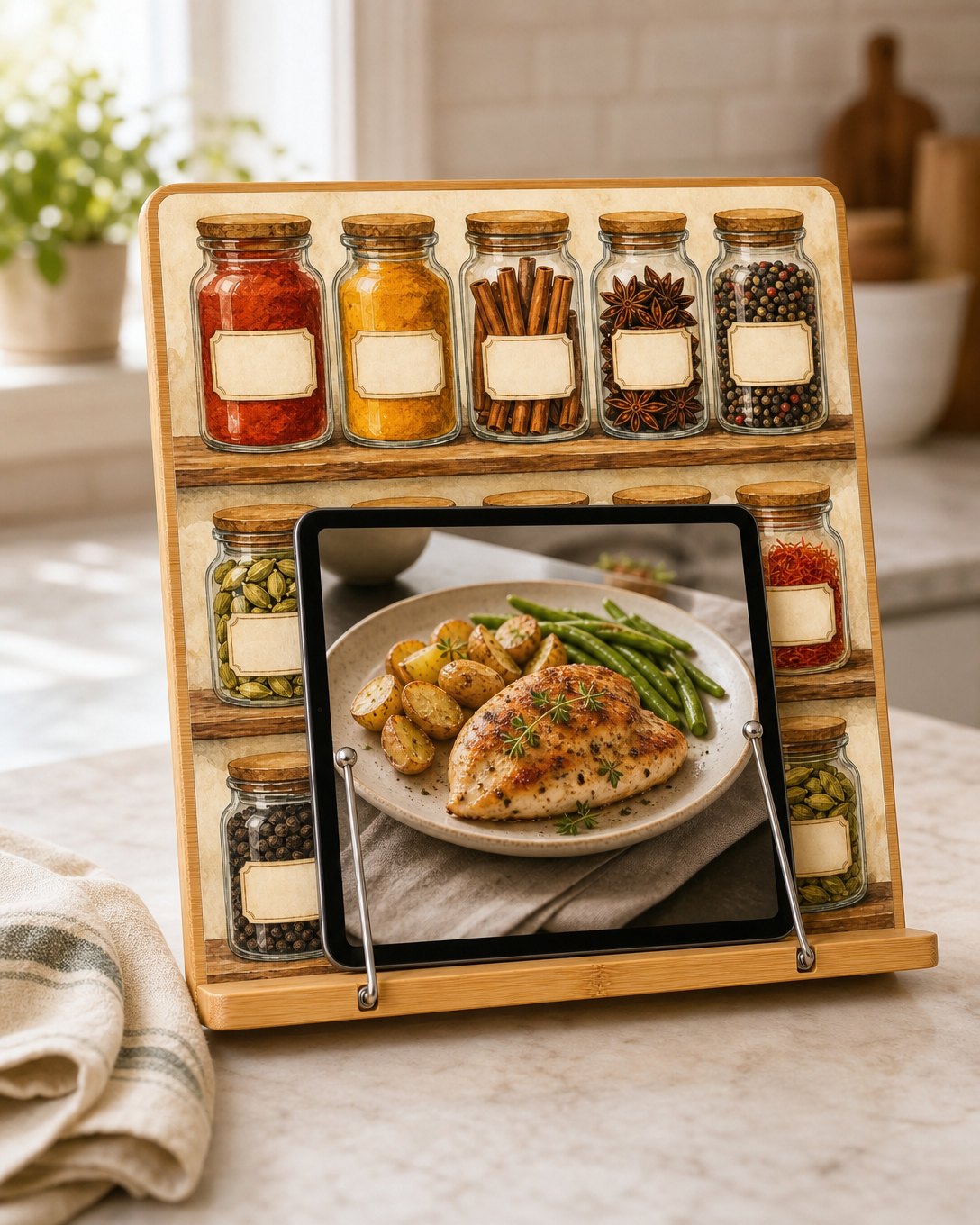 Spice Shelf Cookbook Stand, image 4