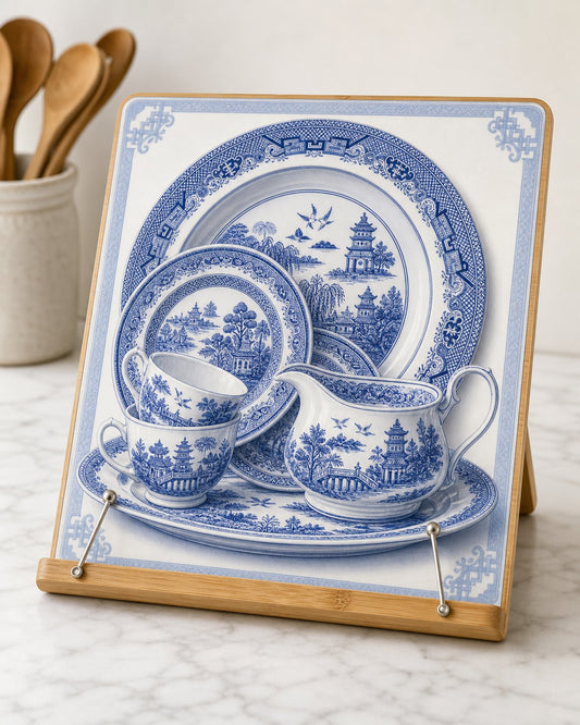 Blue Willow China Cookbook Stand, image 1