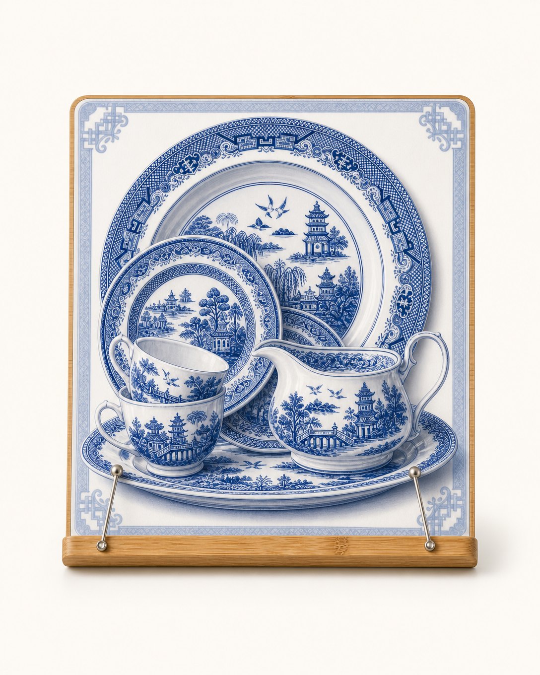 Blue Willow China Cookbook Stand, image 2