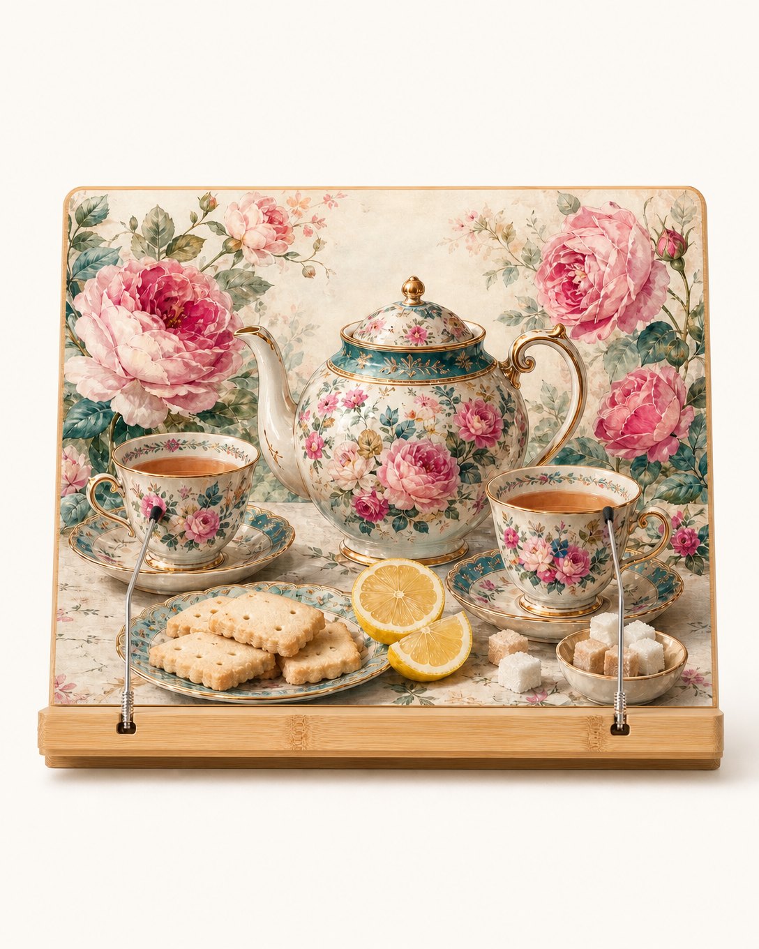 Teatime Chintz Cookbook Stand, image 2