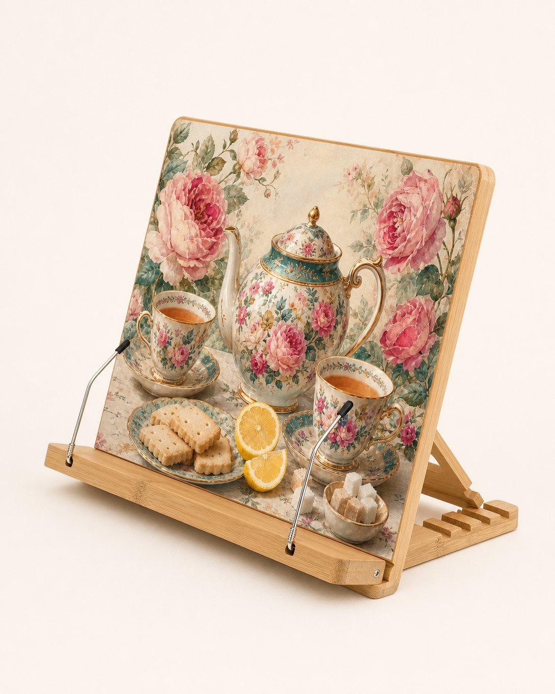 Teatime Chintz Cookbook Stand, image 3