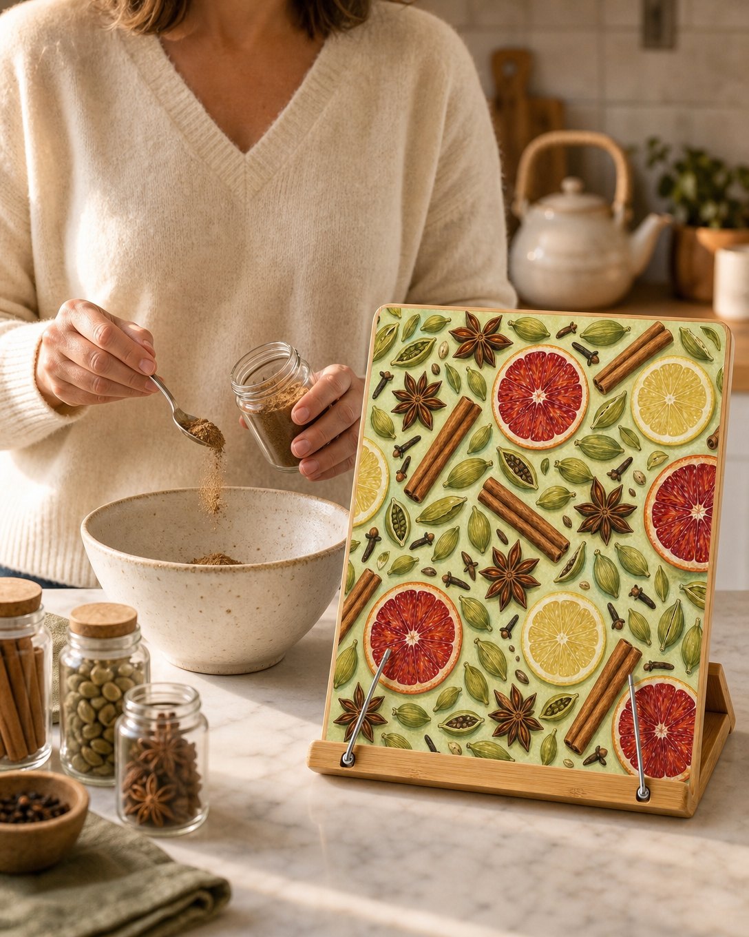 Cardamom and Citrus Cookbook Stand, image 5